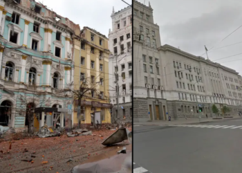 Si duket Ukraina para dhe pas fillimit të luftës (Foto)