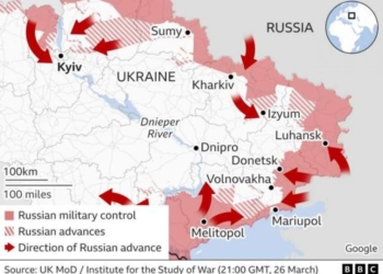 Inteligjenca ushtarake ukrainase: Rusia po synon ta ndajë Ukrainën në dy pjesë