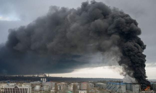 Pamje nga shpërthimi në Odesa të Ukrainës