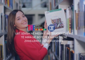 UBT është ranguar në mesin e universiteteve më të mira në botë nga Times Higher Education