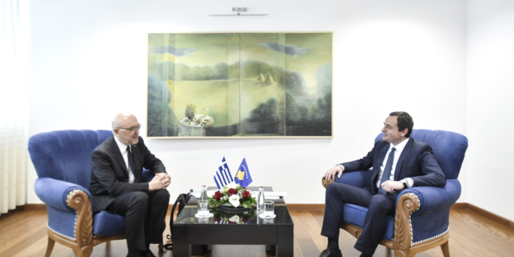 Kurti priti në takim Zëvendësministrin e Punëve të Jashtme të Greqisë