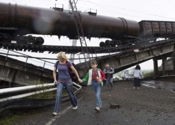 Sulm ajror në hekurudhën e rajonit të Donetskut