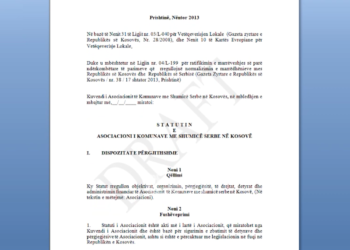 Më 2013 kishte një draft që parashihte asociacion pa kompetenca ekzekutive