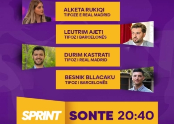 Sonte emisioni Sprint në Tëvë1, i dedikohet La Ligës dhe Ligës së Kampionëve