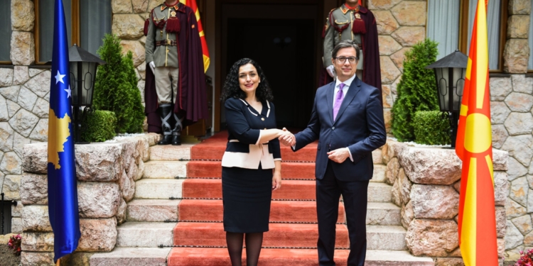 Osmani thotë se Kosova dhe Maqedonia Veriore janë të përkushtuara për të ardhmen e përbashkët evropiane