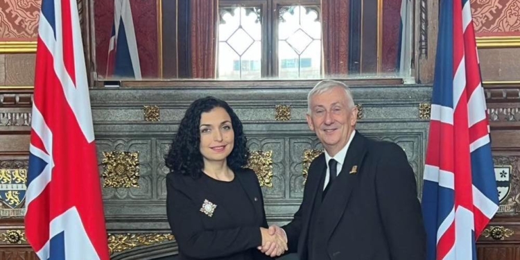 Osmani në Londër takohet me Kryetarin e Dhomës së Përfaqësuesve