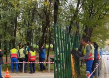 Drejtoria e Inspekcionit në Prishtinë nis heqjen e rrethojave dhe lirimin e trotuarit te Parku i Qytetit