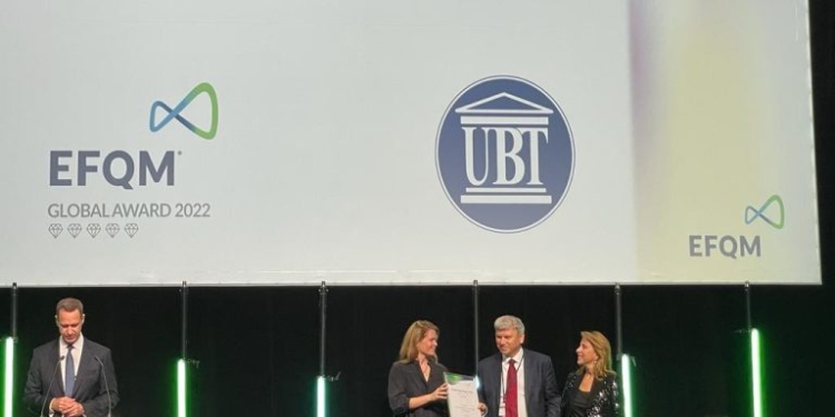 UBT në mesin e nëntë kompanive më të mira në botë nga EFQM