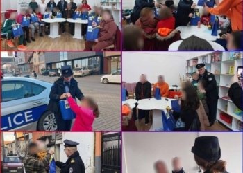 Policia shpërndan dhurata për fëmijët në Gjilan