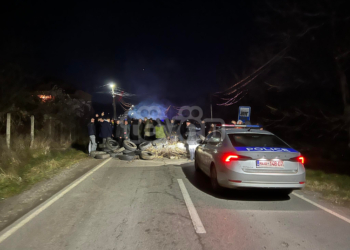 Policia shton prezencën para protestuesve serbë në Shtërpcë