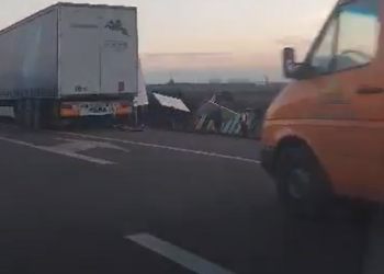 Aksident mes dy kamionëve në autostradën Prishtinë-Ferizaj