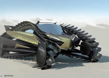 Koncepti i ri Lamborghini, vepron në tokë, rërë dhe shkëmbinj