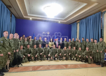 Osmani dekoron pjesëtarët e FSK-së pas operacionit humanitar në Turqi