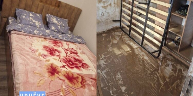 Vërshimet kthyen në ankth dasmën e çiftit nga Skenderaj