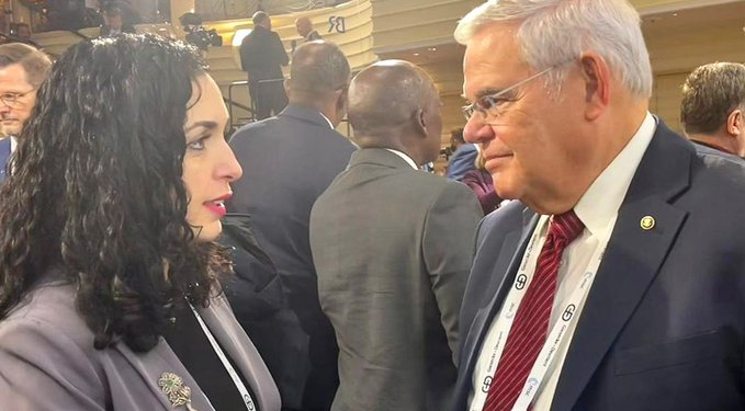 Osmani e takon senatorin Menendez, e falënderon për mbështetje