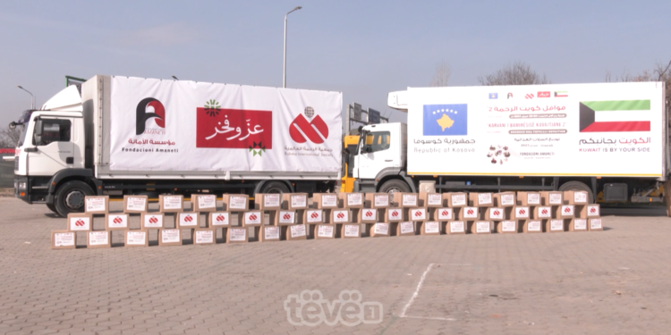 Karavani i bamirësisë me pako ushqimore në Fushë-Kosovë e Skenderaj