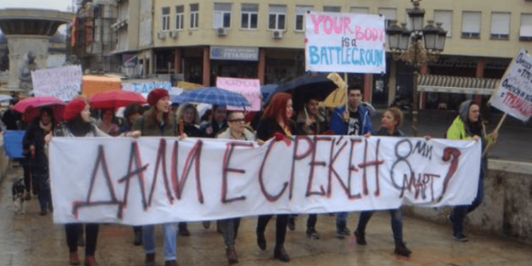 Marsh për të drejtat e grave në Shkup