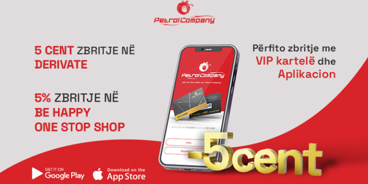 Me Vip Card të Petrol Company përfitoni tri herë zbritje
