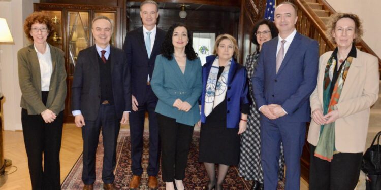 Osmani diskuton me ambasadorët e QUINT-it në OSBE për dialogun Kosovë – Serbi