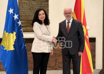 Osmani pritet në takim nga kryetari i Kuvendit të Maqedonisë së V.