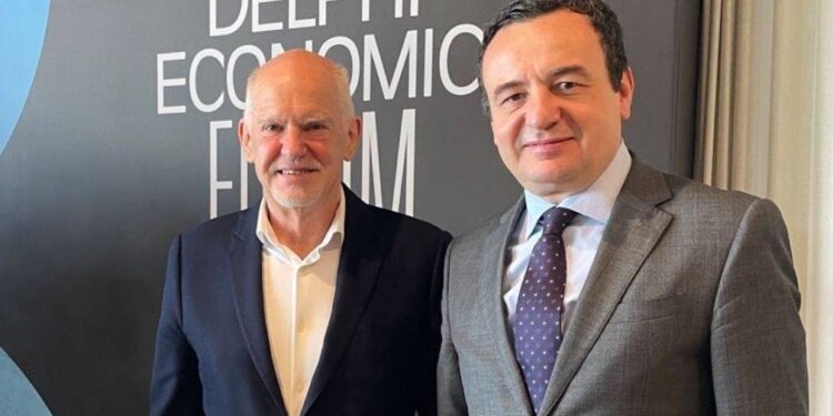 Kurti me ish-kryeministrin grek flasin për “bashkëpunimin në rritje” Kosovë-Greqi