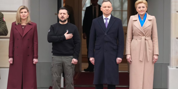 Zelensky dhe gruaja e tij nisin vizitën në Poloni