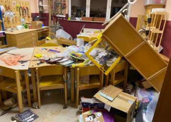 Disa persona dëmtojnë dollapët e shkollës “Asdreni” në Pejë