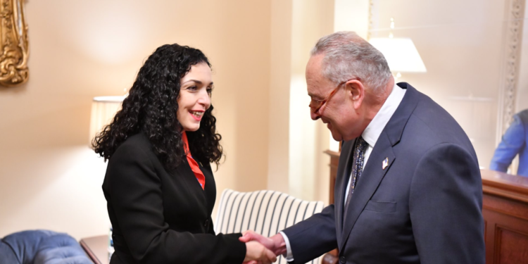 Osmani takohet me senatorin Schumer, e falënderon për përkrahjen e SHBA-së