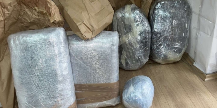 Iu gjetën mëse 25 kg drogë, arrestohet një person në pikën kufitare të Hanit të Elezit