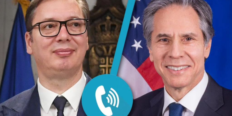 Vuçiq bisedon me Blinkenin për tensionet në veri të Kosovës