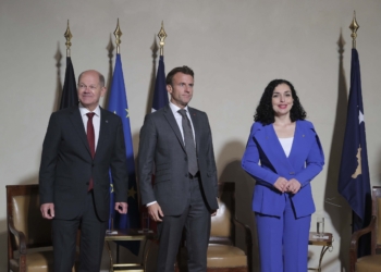 Osmani sot takohet me Macronin dhe Scholzin