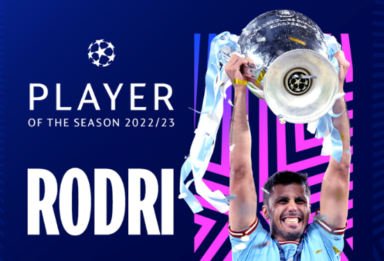 Rodri, lojtari më i mirë i sezonit në Champions
