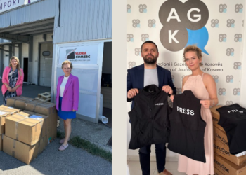 Kusari siguron jelek antiplumb e helmeta për gazetarët në Kosovë