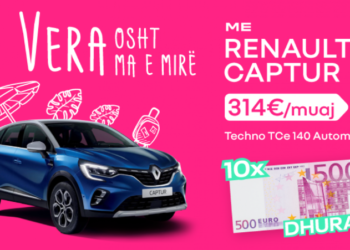 Ku ka më mire se me e kalu verën me Renault Captur – për vetëm 314 euro!