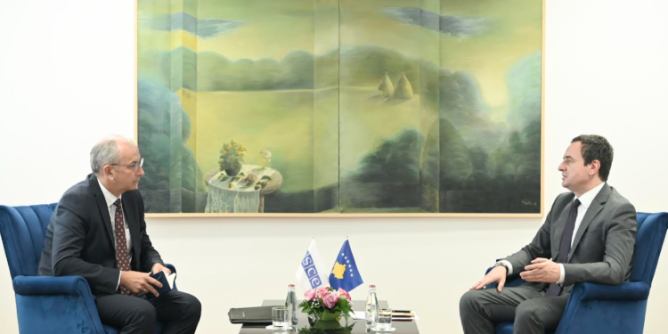 Kurti takon shefin e OSBE, flasin për de-eskalimin e situatës dhe zgjedhjet e reja në Veri