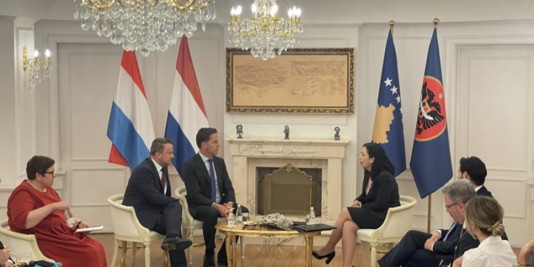 Osmani i pret në zyrë kryeministrat e Holandës e Luksemburgut