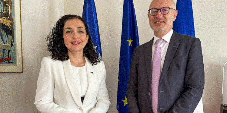 Osmani takohet me Guerot, diskutojnë për shtensionimin në veri e dialogun me Serbinë