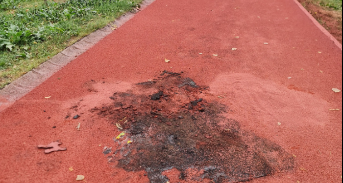 Dëmtohet shtegu i ecjes dhe vrapimit në Taukbahqe