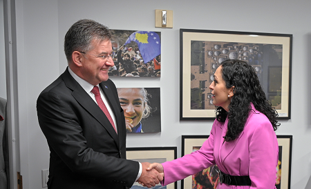 Osmani takon Lajçakun, kërkon zbatimin e marrëveshjeve dhe heqjen e masave të BE-së