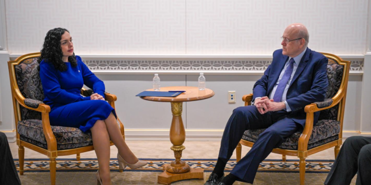 Osmani takoi kryeministrin e Libanit, e ftoi në Forumin global të Grave, Paqes dhe Sigurisë