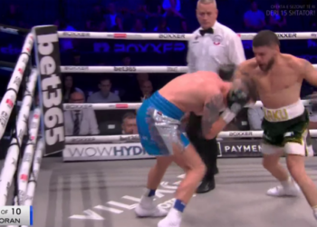 Mjafton vetëm një raund në Manchester, Florian Marku për punë sekondash mposht kundërshtarin irlandez