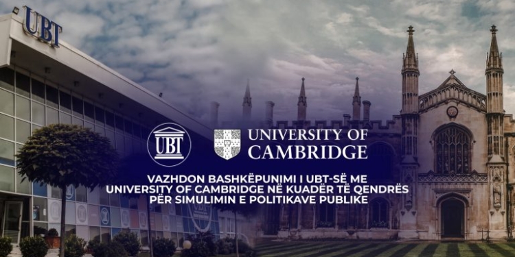 Vazhdon bashkëpunimi i UBT-së me University of Cambridge në kuadër të Qendrës për Simulimin e Politikave Publike