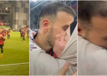 Ardian Ismajli me “veprim mahnitës”, pas fitores përqafon nënën