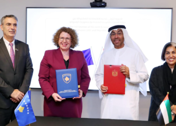 Ministrja Hajdari udhëton në Emiratet e Bashkuara Arabe, takon Ministrin e EBA-së