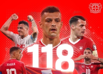 Xhaka nderohet nga Zvicra për rekordin e arritur