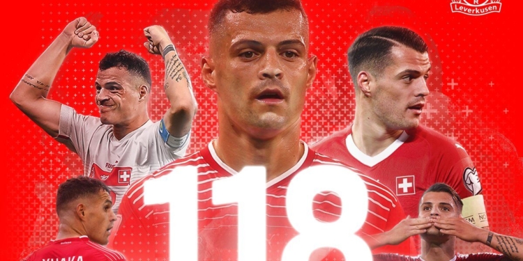 Xhaka nderohet nga Zvicra për rekordin e arritur