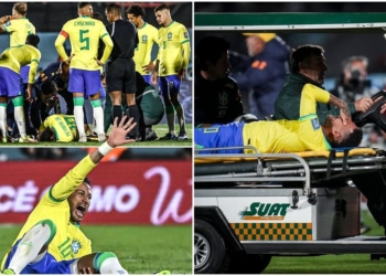 Neymar lëshon fushën me lot në sy pas lëndimit të rëndë