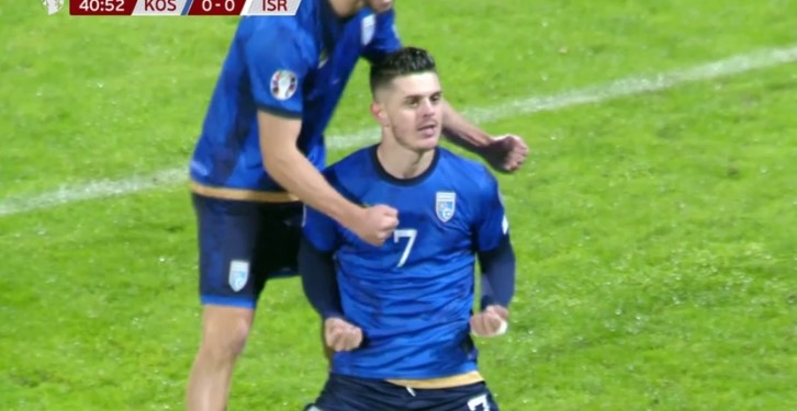 Gol briliant nga Rashica, Kosova e mbyll me epërsi pjesën e parë ndaj Izraelit