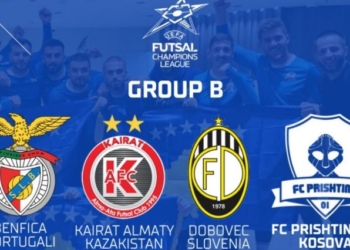 Sot fillon Liga e Kampionëve në futsall, Prishtina 01 nikoqire e ndeshjeve të Grupit B