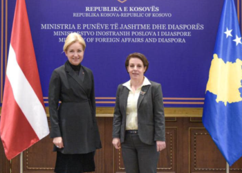 Ministrja Gërvalla priti Ambasadoren jorezidente të Letonisë në Kosovë
